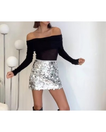 SEQUINNED MINISKIRT
